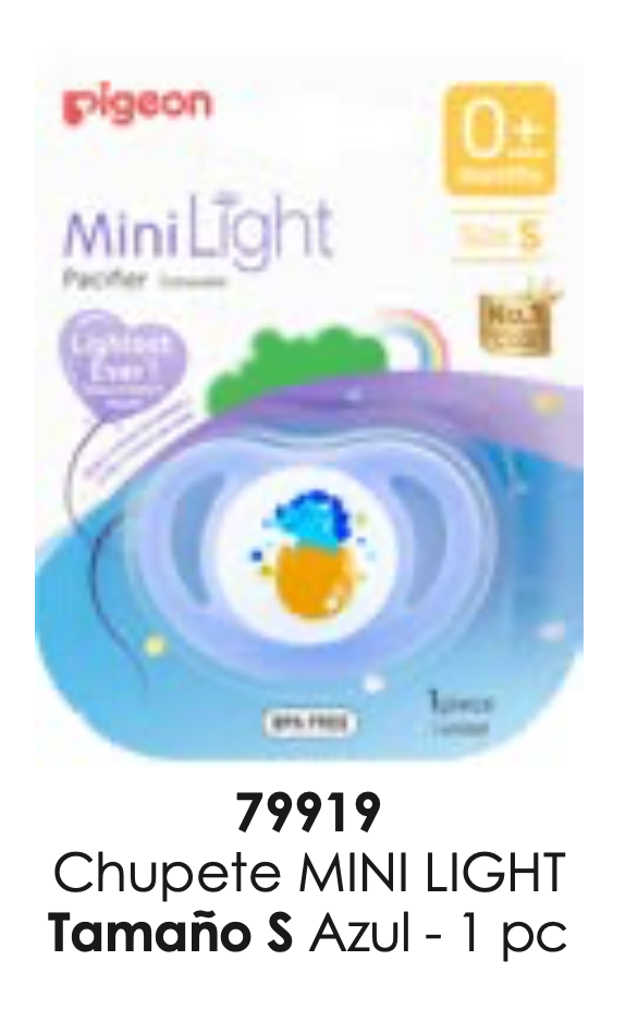 CHUPETE MINI LIGHT TAMAÑO S AZUL
