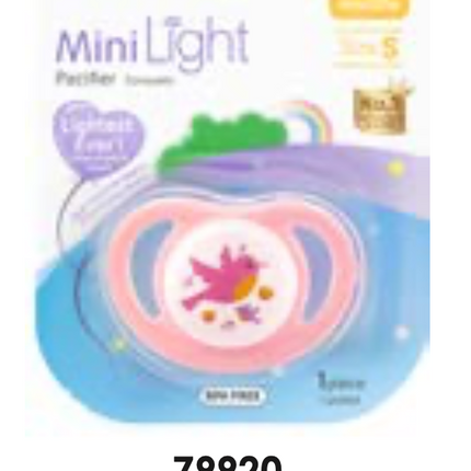 CHUPETE MINI LIGHT TAMAÑO S ROSA
