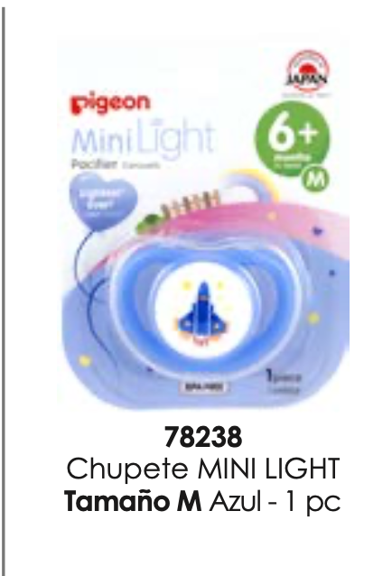 CHUPETE MINI LIGHT TAMAÑO M AZUL