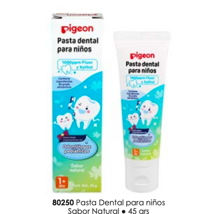 Pasta Dental Para  Niños Sabor  Natural 45 G