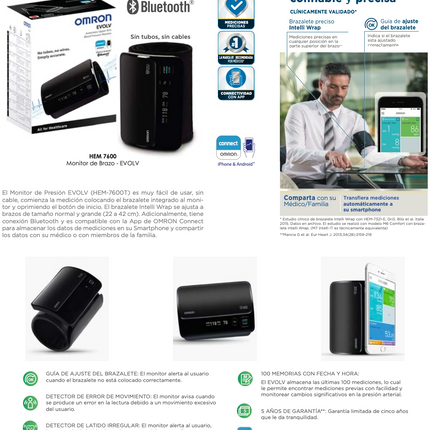 Monitor de Brazo Bluetooth Omron