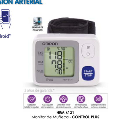 Monitor de Muñeca Control Plus