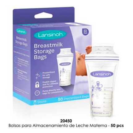 Bolsa de almacenamiento p/leche materna 50 unid Lansinoh