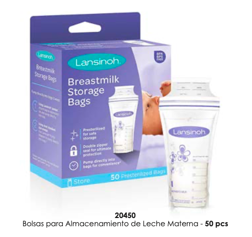 Bolsa de almacenamiento p/leche materna 50 unid Lansinoh