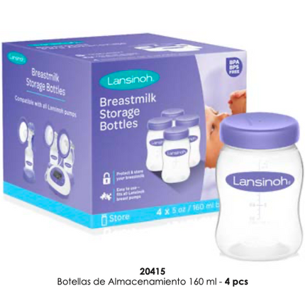 Botellas de Alamcenamiento de Leche  Materna  160 ml. 4 un