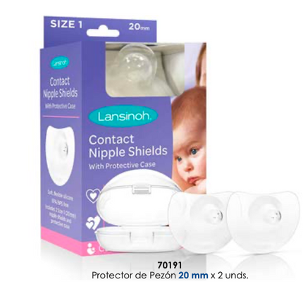 Protector de pezon 20 mm x 2 unid lansinoh
