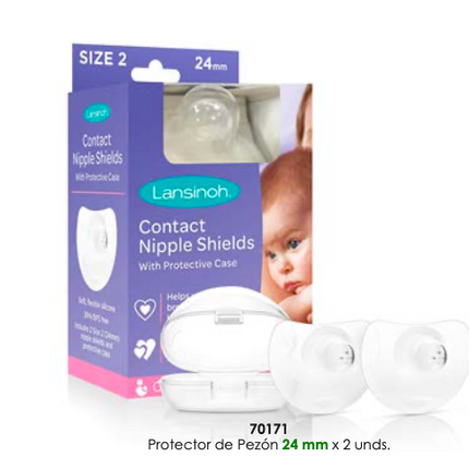 Protector de pezon 24 mm x 2 unid lansinoh