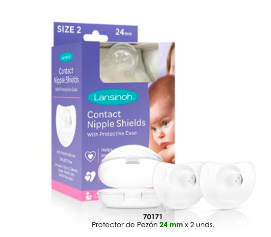 Protector de pezon 24 mm x 2 unid lansinoh