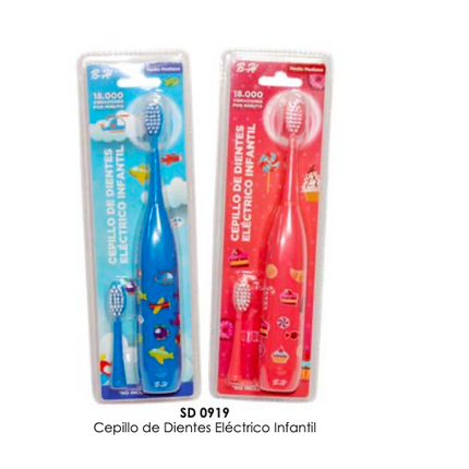 Cepillo de Dientes Electrico Infantil (azul-rojo)