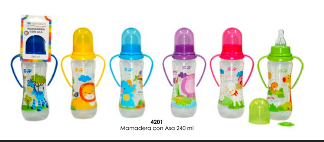 Mamadera Plástica 240 c.c. con asas