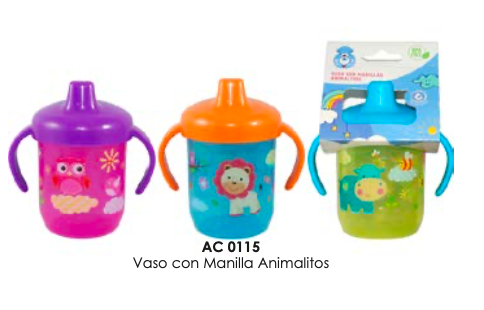 Vaso con Manilla  Animalitos