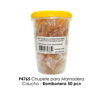 Chupete p/mamadera Caucho granel  Pote x 50pcs