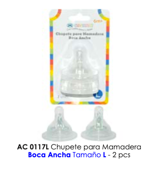 Chupete Boca Ancha 2 Pcs "L"