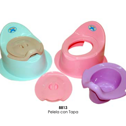 Pelela con Tapa (celeste rosado )