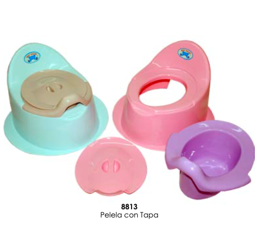 Pelela con Tapa (celeste rosado )