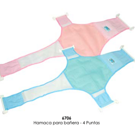 Hamaca P/Bañera 4 Puntas (rosado, celeste)