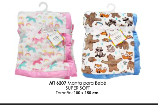 Manta para Bebe Super Soft  tamaño 100 x 151
