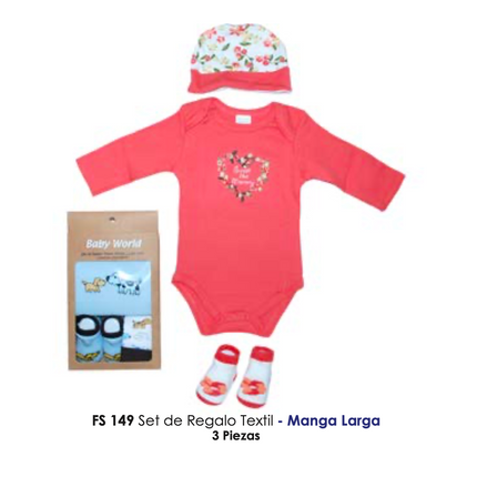 Set  Regalo Textil  Manga larga  3 Pcs
