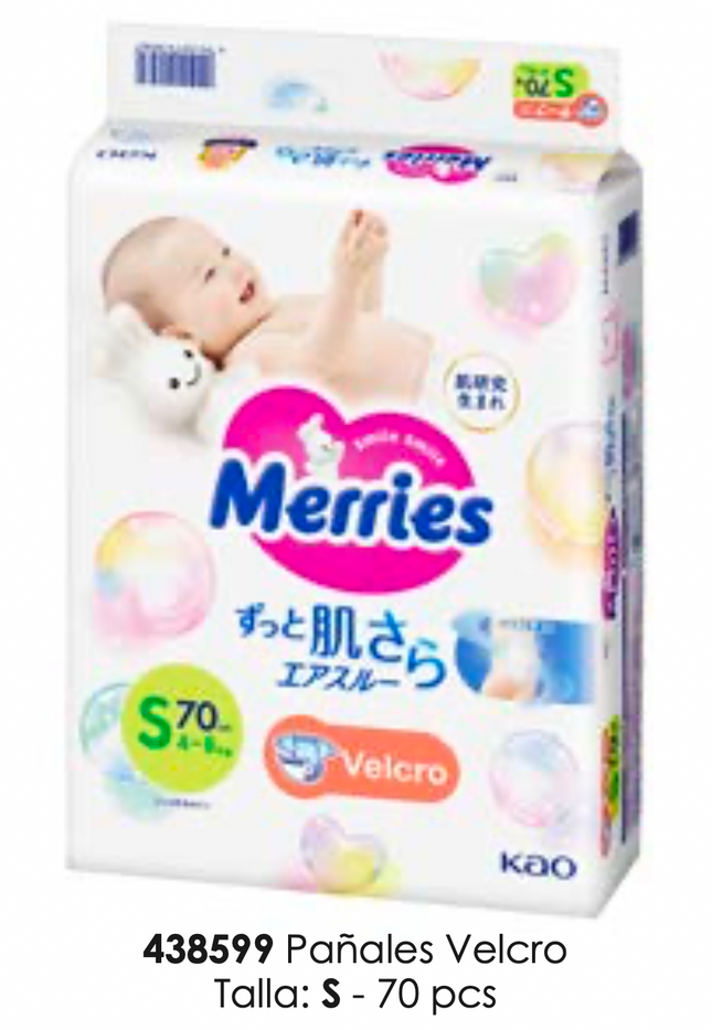 Merries Velcro   S  70 pcs  Super Jumbo