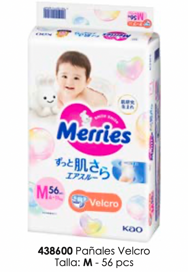 Merries Velcro  M  56 pcs  Super Jumbo