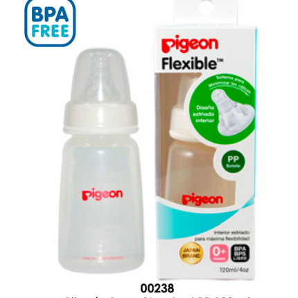 Biberon B/Std P.P Peristaltico "S" 120 ML Pigeon