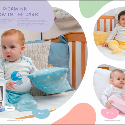 PIJAMINK GLOW IN THE DARK (Set de Pijama y Almohada)
