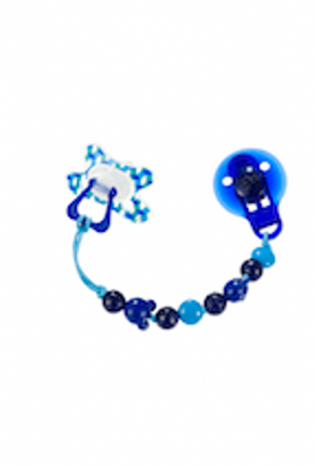 Sujeta Chupete Bolitas Azul Niño