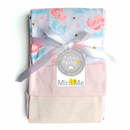 3 Pack Tutos Algodón 65x40 cms Rosado