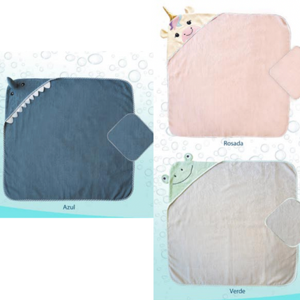 SET DE TOALLAS CON CAPUCHA