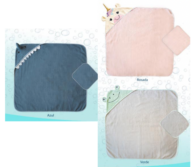 SET DE TOALLAS CON CAPUCHA