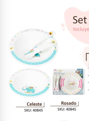 SET DE PLATOS Y CUBIERTO