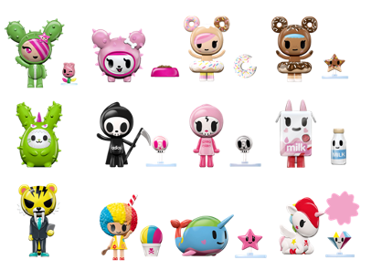 TOKIDOKI PACK DE 2 FIGURAS DE 5 CM.