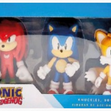 SET 3 PIEZAS 4" SONIC DISEÑOS SURTIDOS