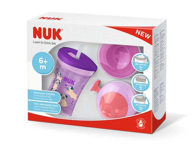 Set de Vasos Evolution Cup Pug/Morado 230ml