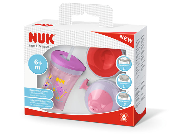 Set de Vasos Evolution Cup Cangrejo/Rosado 230ml