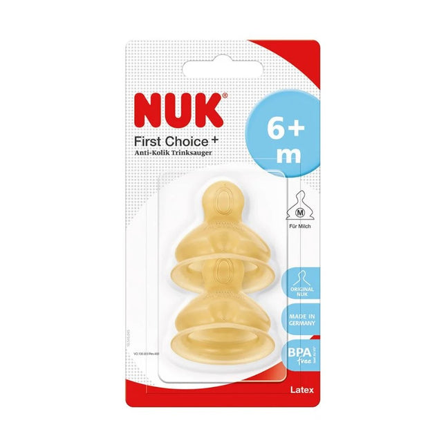 Tetina de Látex First Choice Etapa 2 (6-18 meses) Talla M Flujo medio (2 Unidades)