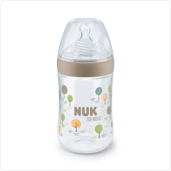 Mamadera Nuk For Nature con Sensor de Temperatura 260ml Gris