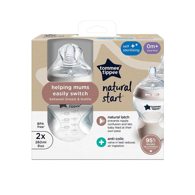 Set 2 Mamadera Tommee Tippee Natural Start 260ml.