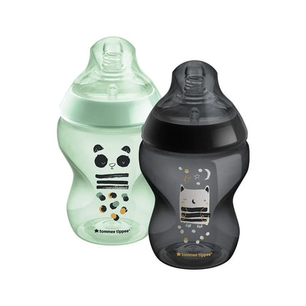 Set 2 mamaderas Closer to Nature Diseño gris y verde 260ml
