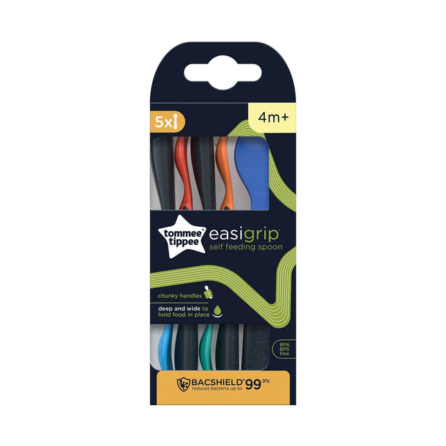 5 Cucharas Alimentación EasyGrip (4 meses +)