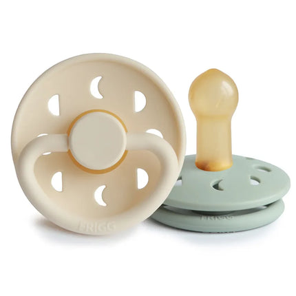 Pack 2 Chupetes Moon Phase Caucho Natural Cream/Sage Talla 2 Frigg