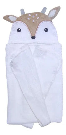 Toalla Capucha   85x75 cms Venado (blanco)