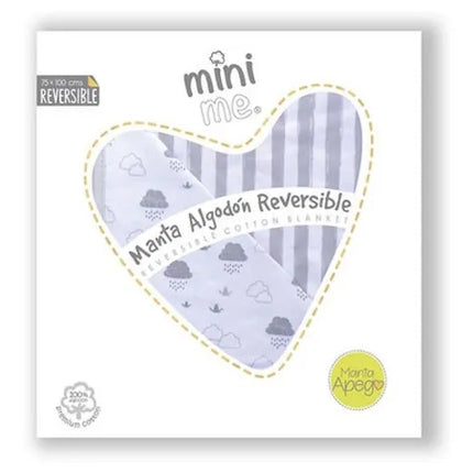 Mantas Reversibles 75*100 cms Nubes grises