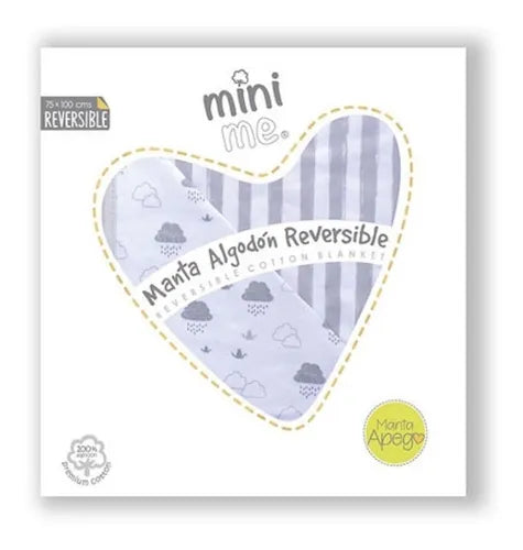 Mantas Reversibles 75*100 cms Nubes grises