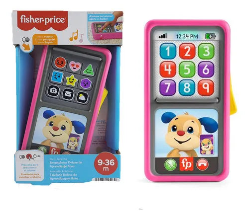 Fisher-Price Juguete Smartphone Deluxe de Aprendizaje Rosa