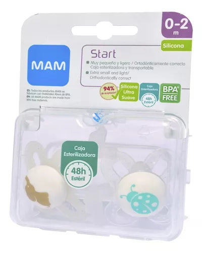 2 CHUPETES SILICONA  START 0 MESES MEZCLADOS