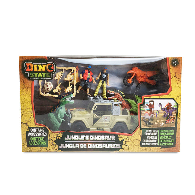 Set de dinosaurios con 8 accesorios incluidos A