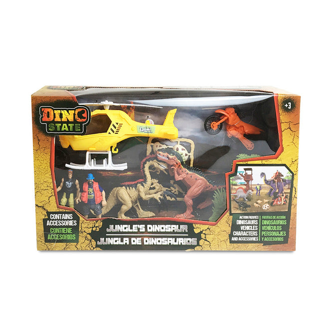 Set de dinosaurios con 8 accesorios incluidos B