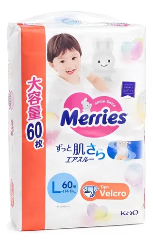 Merries Velcro L 60 pcs Super Jumbo
