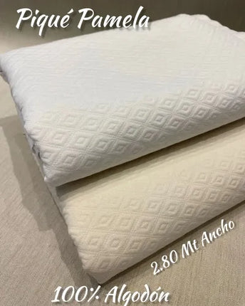 Funda de Plumón para Cunas o Camas tela Piqué Pamela Blanco 100% algodón